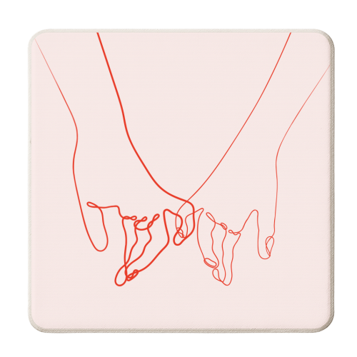 Pinky Pinkie Promise - personalised beer coaster by Adam Regester