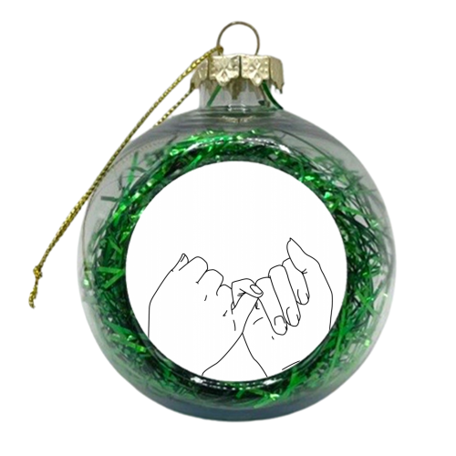 Pinky Promise - xmas bauble by Toni Scott