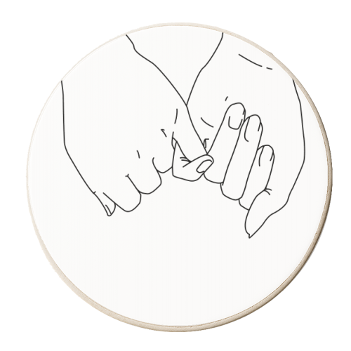 Pinky Promise I Love You Forever - personalised beer coaster by Toni Scott