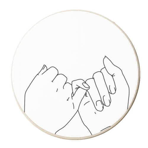 Pinky Promise - personalised beer coaster by Toni Scott