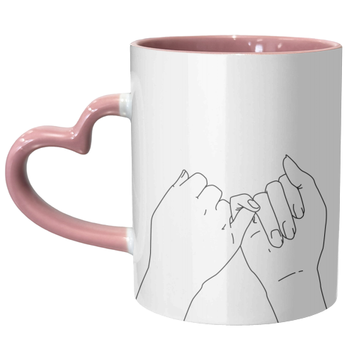 Pinky Promise - unique mug by Toni Scott