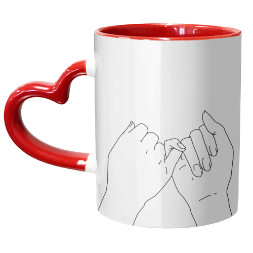 Pinky Promise - unique mug by Toni Scott