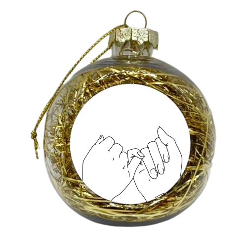 Pinky Promise - xmas bauble by Toni Scott