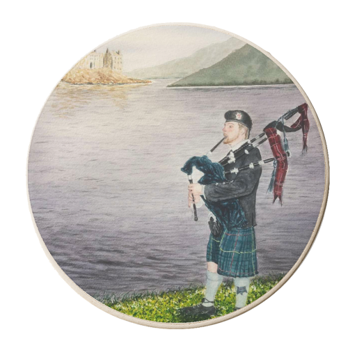 Piper - personalised beer coaster by Charles Marshall