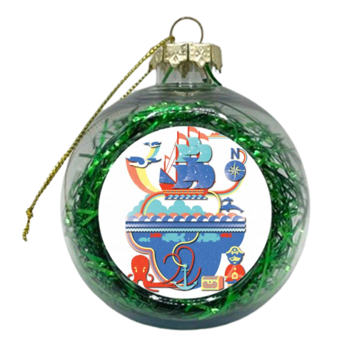 Pirate - xmas bauble by Patrick Michael Joseph Welham