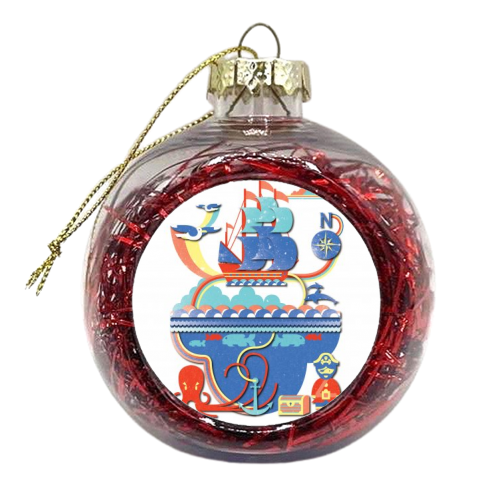 Pirate - xmas bauble by Patrick Michael Joseph Welham