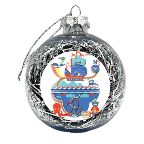Pirate - xmas bauble by Patrick Michael Joseph Welham