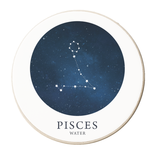PISCES - personalised beer coaster by Paper Deep Design