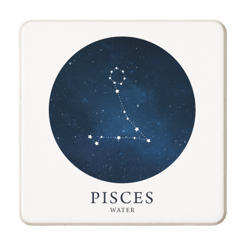 PISCES - personalised beer coaster by Paper Deep Design