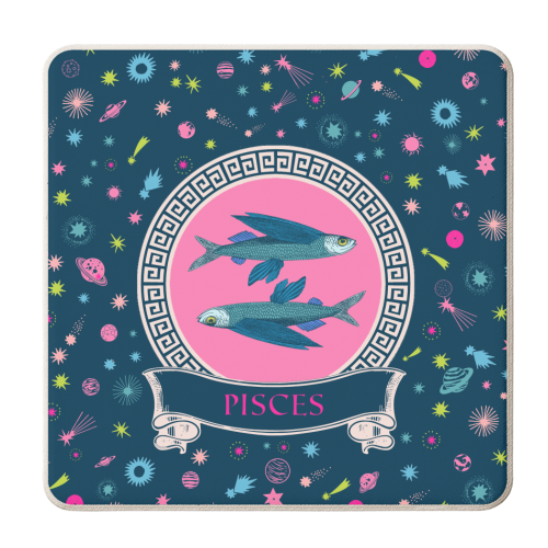 Pisces - personalised beer coaster by Wallace Elizabeth