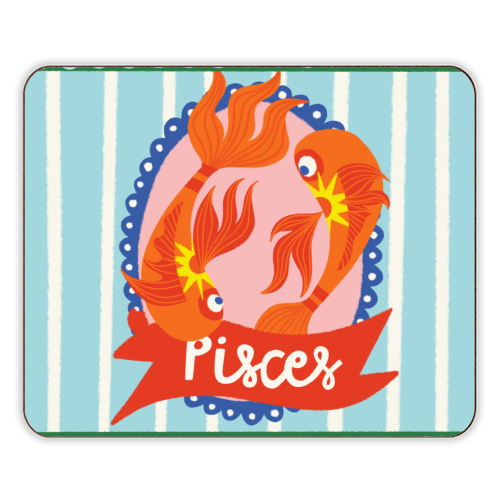 Pisces Star Sign Design - designer placemat by AbiGoLucky