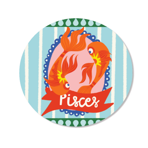 Pisces Star Sign Design - Magnet by AbiGoLucky