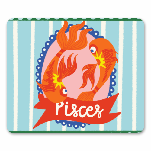 Pisces Star Sign Design - mouse mat by AbiGoLucky