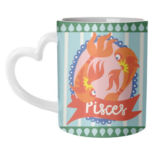 Pisces Star Sign Design - unique mug by AbiGoLucky