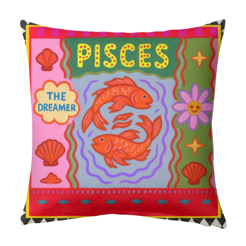 Pisces star sign - designed cushion by Wallace Elizabeth