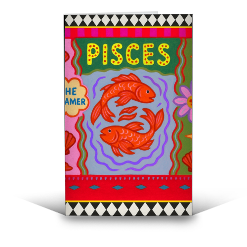 Pisces star sign - funny greeting card by Wallace Elizabeth