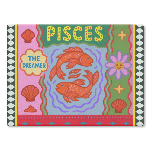 Pisces star sign - glass chopping board by Wallace Elizabeth