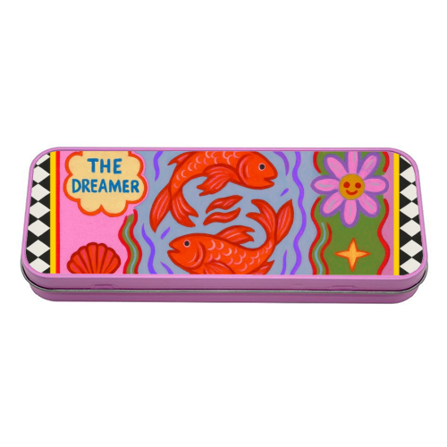 Pisces star sign - tin pencil case by Wallace Elizabeth