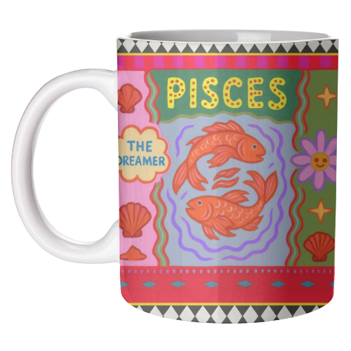 Pisces star sign - unique mug by Wallace Elizabeth