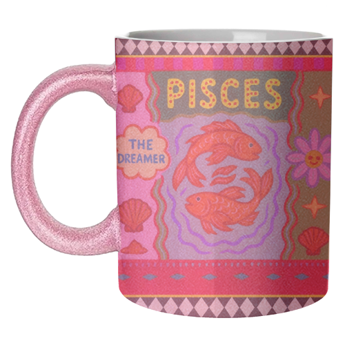 Pisces star sign - unique mug by Wallace Elizabeth