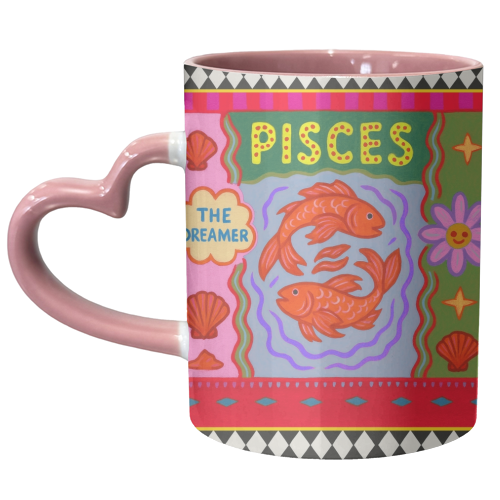 Pisces star sign - unique mug by Wallace Elizabeth