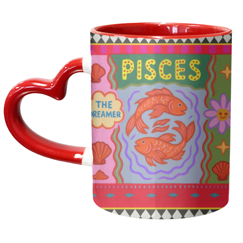 Pisces star sign - unique mug by Wallace Elizabeth