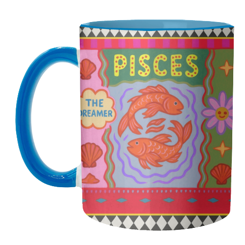 Pisces star sign - unique mug by Wallace Elizabeth