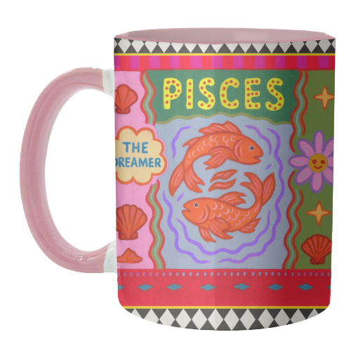 Pisces star sign - unique mug by Wallace Elizabeth