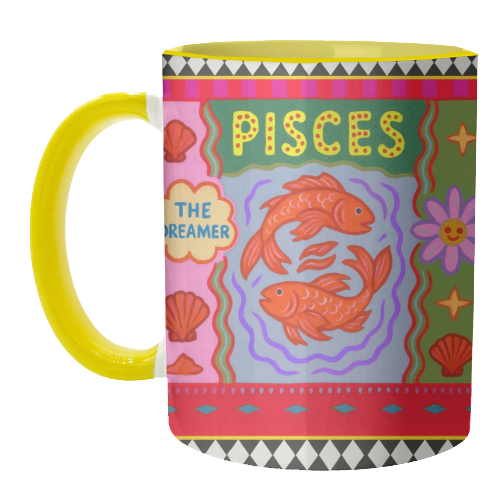 Pisces star sign - unique mug by Wallace Elizabeth