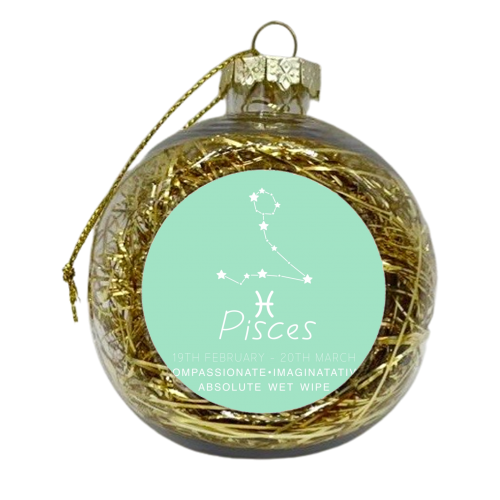 Pisces traits print - xmas bauble by The Girl Next Draw