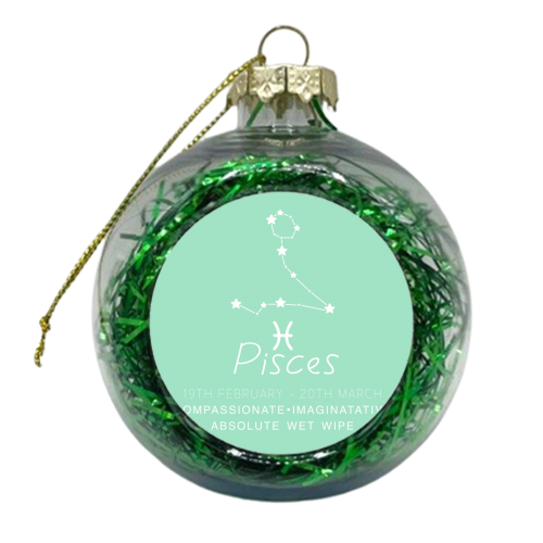 Pisces traits print - xmas bauble by The Girl Next Draw