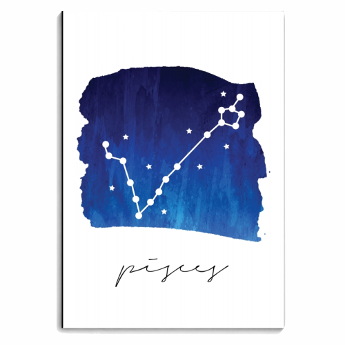Pisces Zodiac Constellation. - personalised A4, A5, A6 notebook by Toni Scott