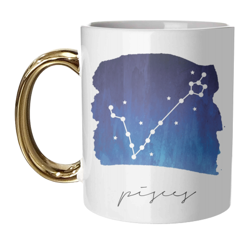 Pisces Zodiac Constellation. - unique mug by Toni Scott