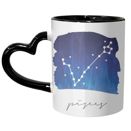 Pisces Zodiac Constellation. - unique mug by Toni Scott
