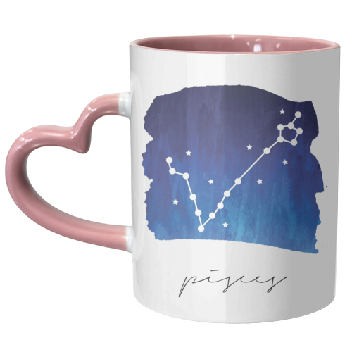 Pisces Zodiac Constellation. - unique mug by Toni Scott