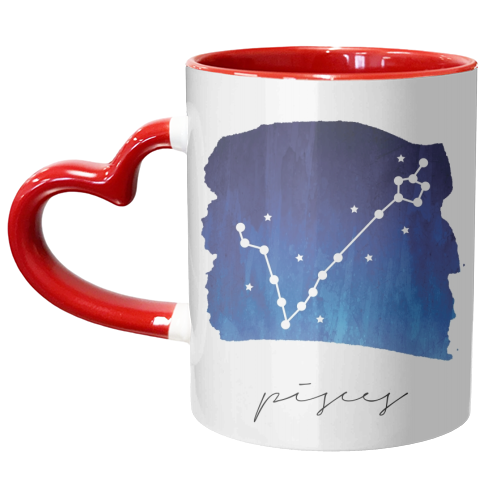 Pisces Zodiac Constellation. - unique mug by Toni Scott