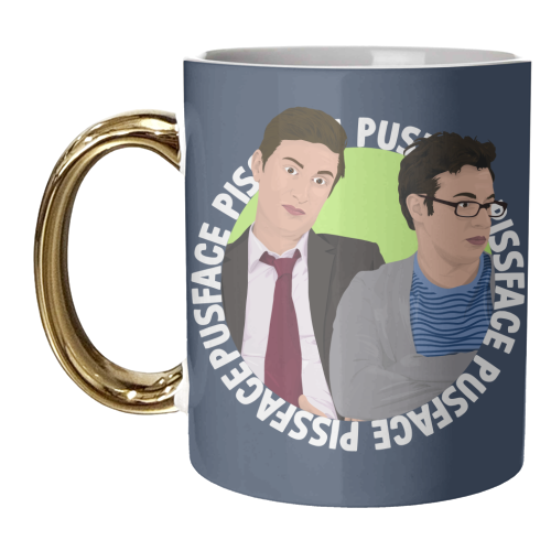 Pissface and Pusface - unique mug by Pink and Pip