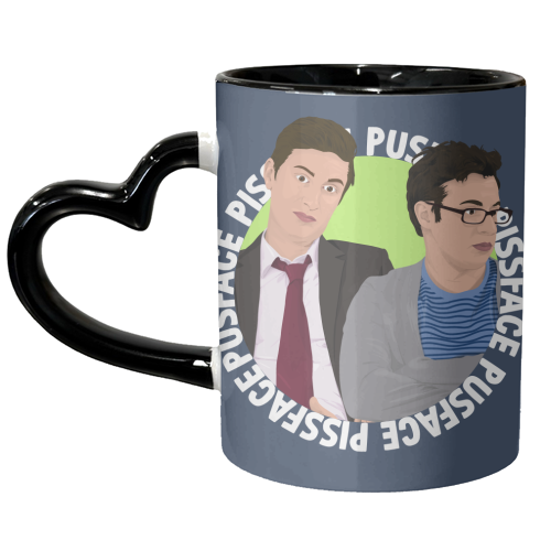 Pissface and Pusface - unique mug by Pink and Pip