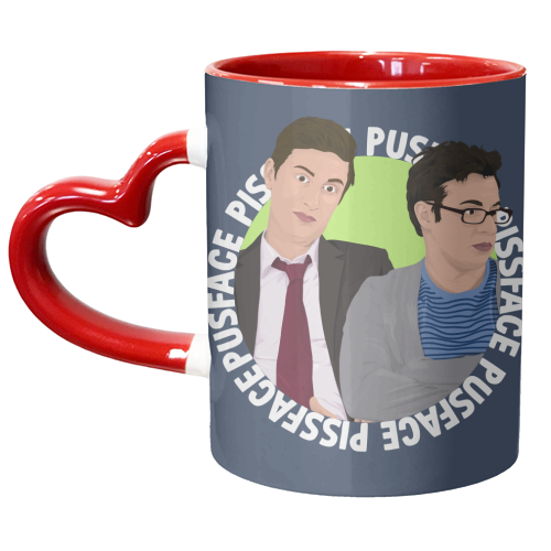 Pissface and Pusface - unique mug by Pink and Pip