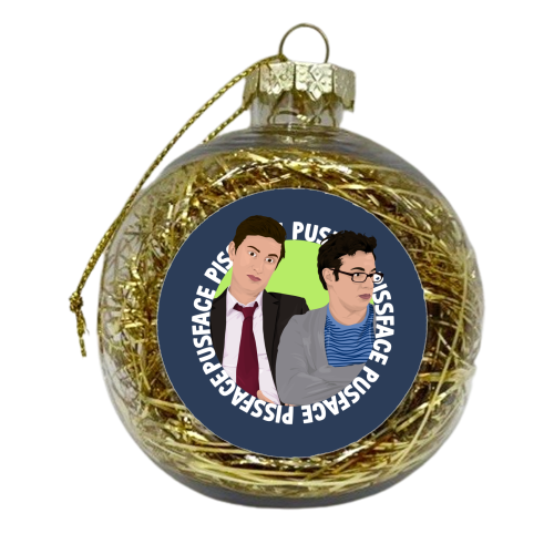 Pissface and Pusface - xmas bauble by Pink and Pip