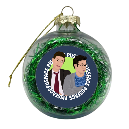 Pissface and Pusface - xmas bauble by Pink and Pip