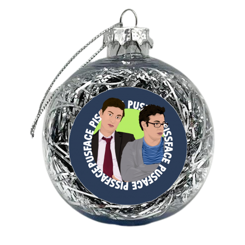Pissface and Pusface - xmas bauble by Pink and Pip