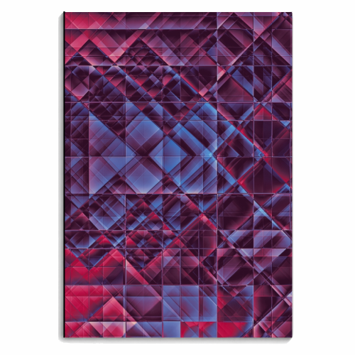 Pixels blue red - personalised A4, A5, A6 notebook by Justyna Jaszke