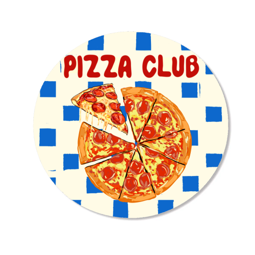 Pizza Club Cheesy Slice Pop Art - Magnet by EZbie