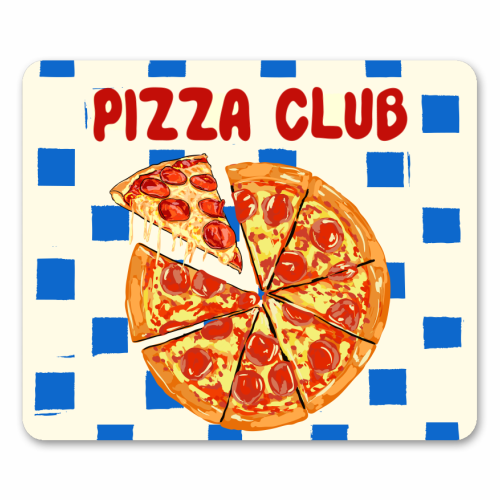 Pizza Club Cheesy Slice Pop Art - mouse mat by EZbie