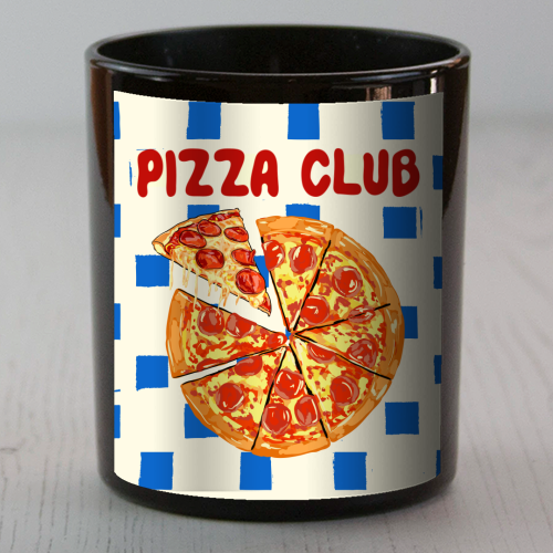 Pizza Club Cheesy Slice Pop Art - scented candle by EZbie