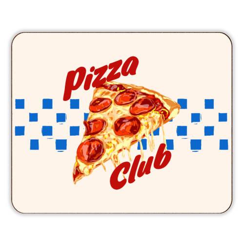 Pizza Club Retro Pepperoni Slice - designer placemat by EZbie