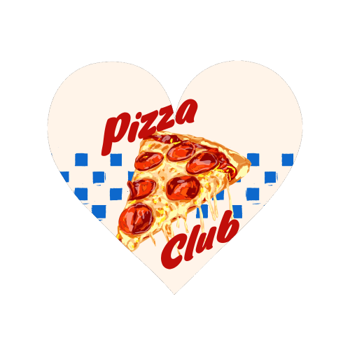 Pizza Club Retro Pepperoni Slice - Magnet by EZbie