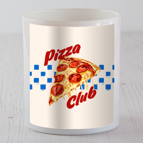 Pizza Club Retro Pepperoni Slice - scented candle by EZbie