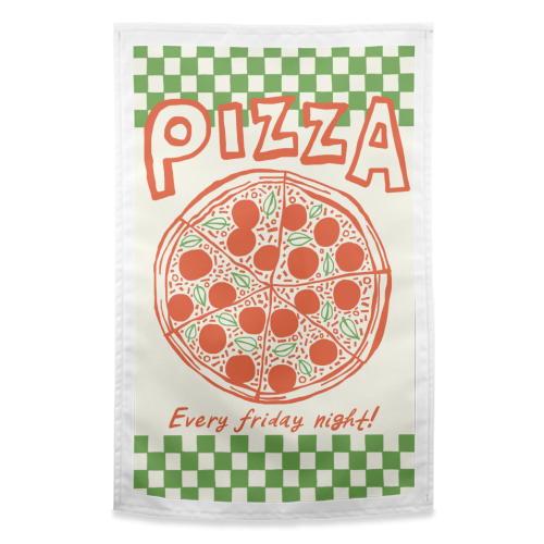 Pizza - Every Friday Night! - funny tea towel by The Boy and the Bear